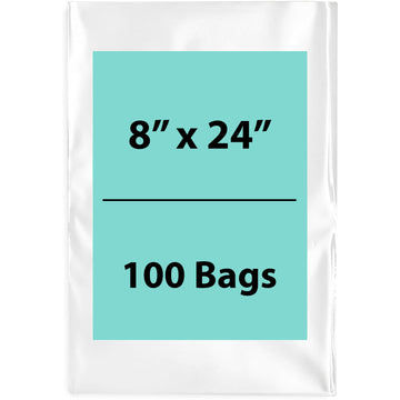 Clear Poly Bags Thickness: 4 Mil Size: 8 inch (width) X 24 inch (Height)